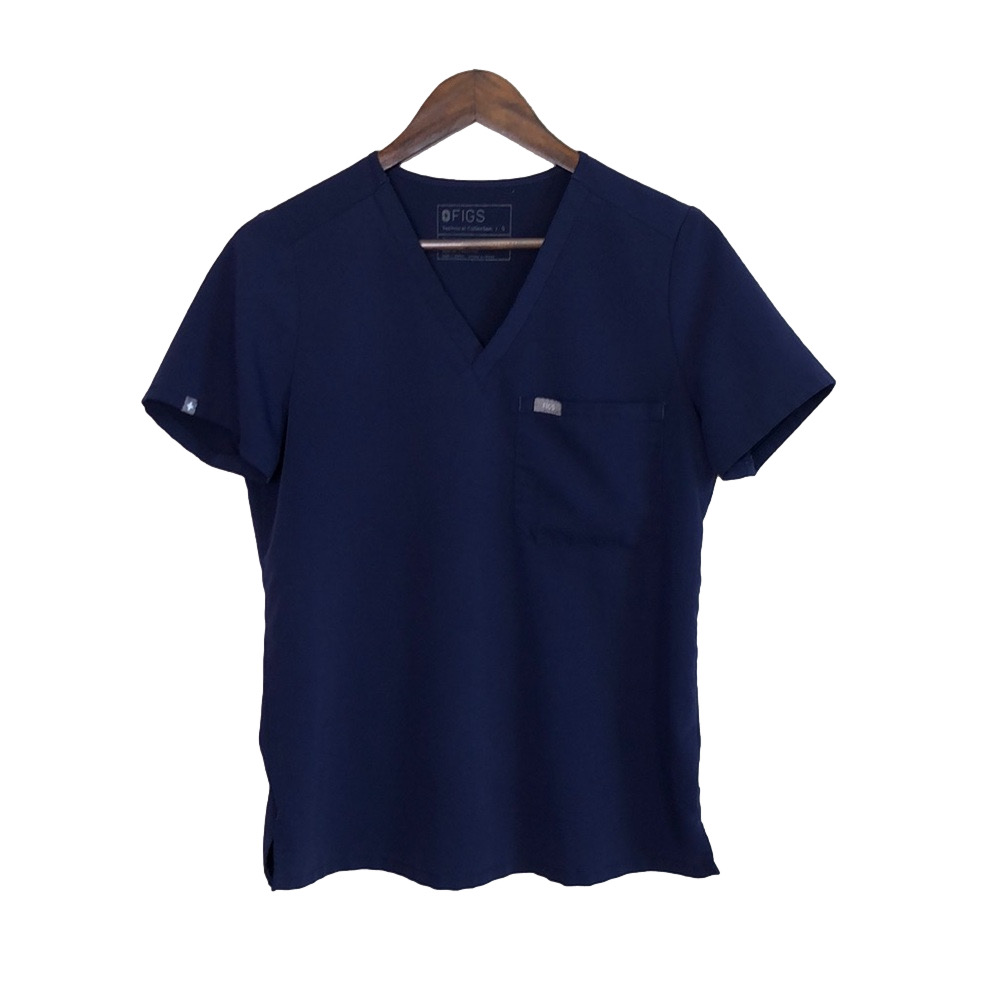 FIGS Navy V-Neck Scrub Top